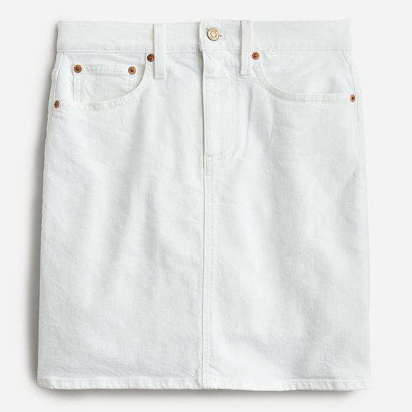 J.Crew Denim mini skirt in white
